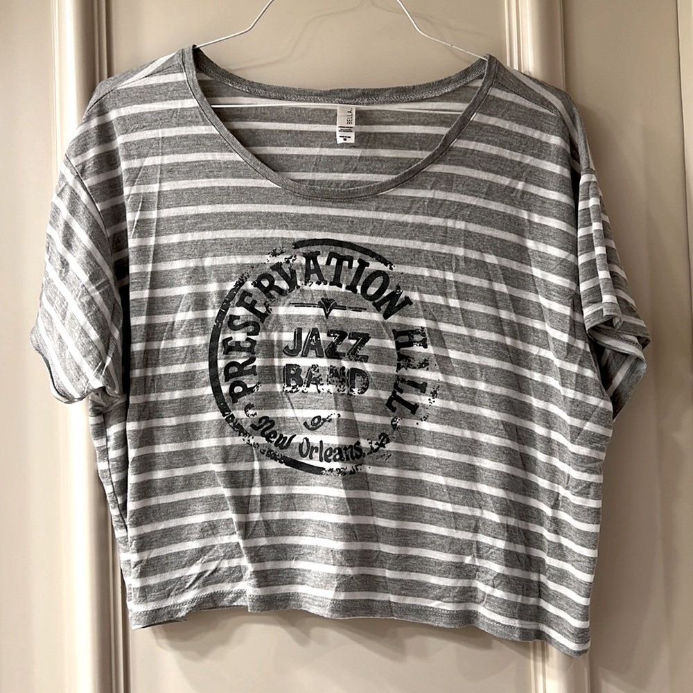 Striped Jazz crop top